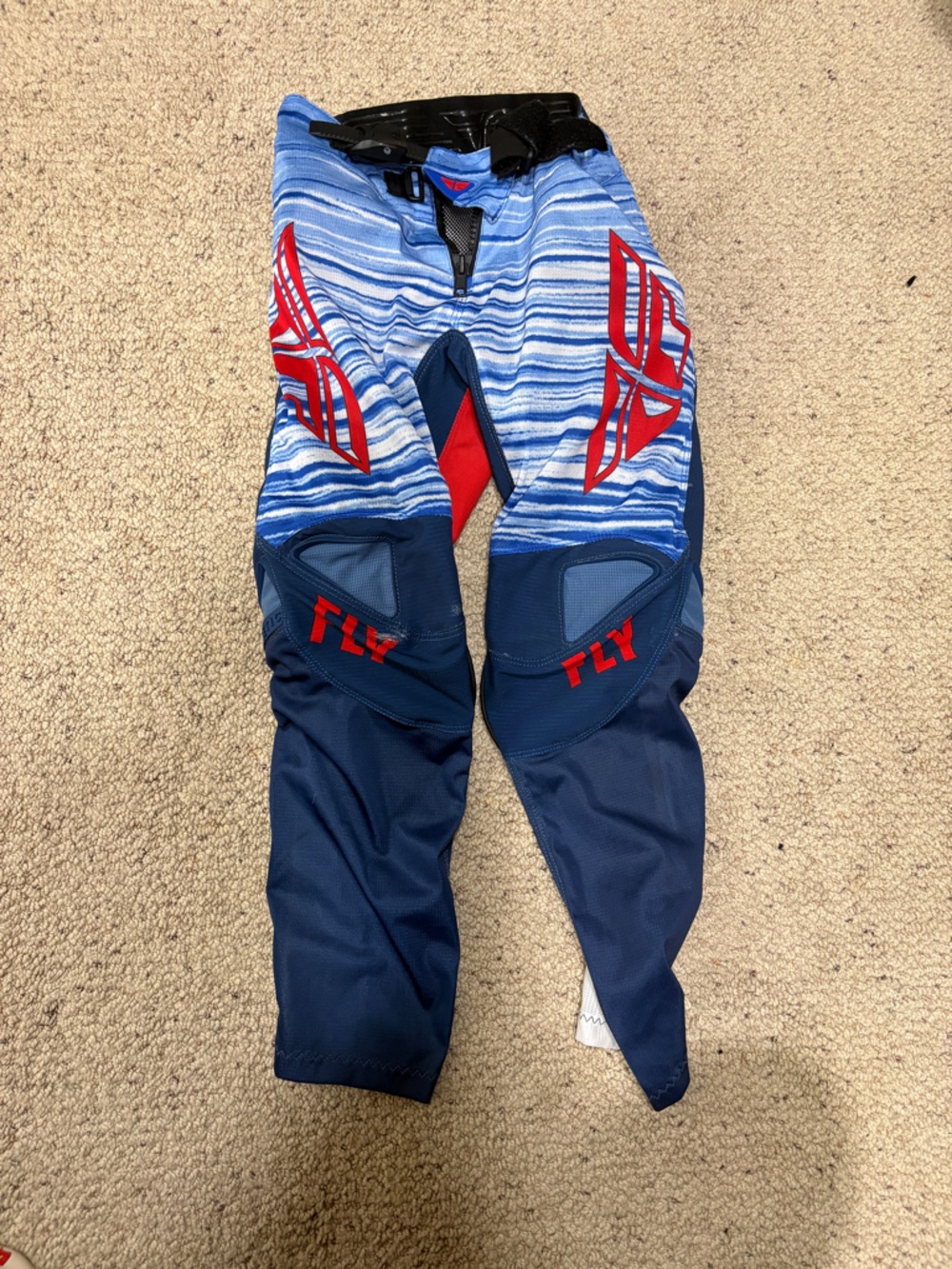 Fly Racing Kids Blue Red Motocross Pants